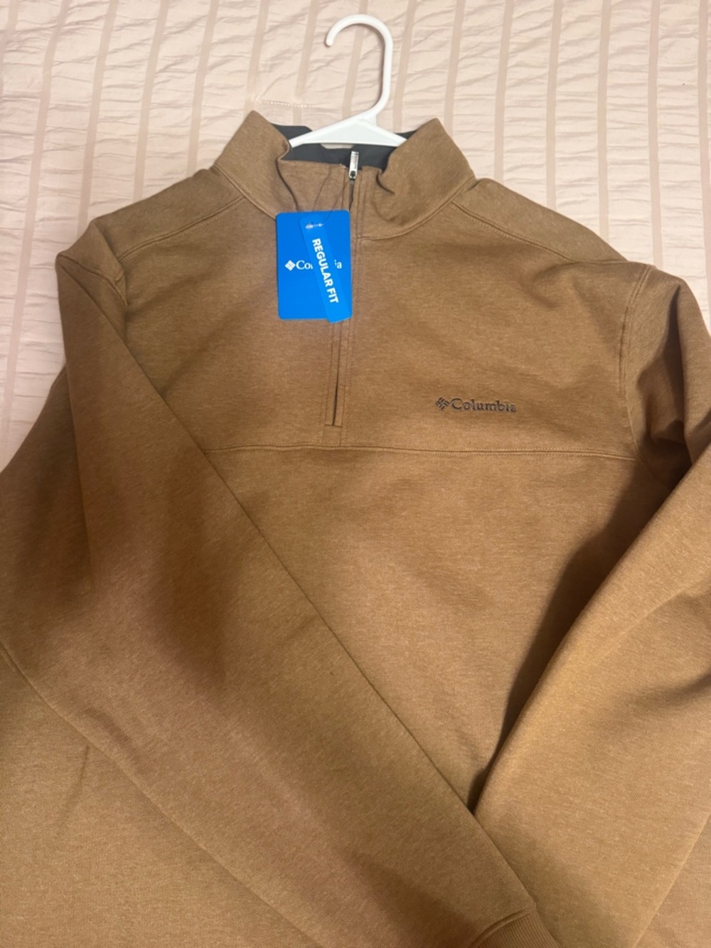 Columbia Men's Half-Zip Pullover Sweatshirt in Caramel